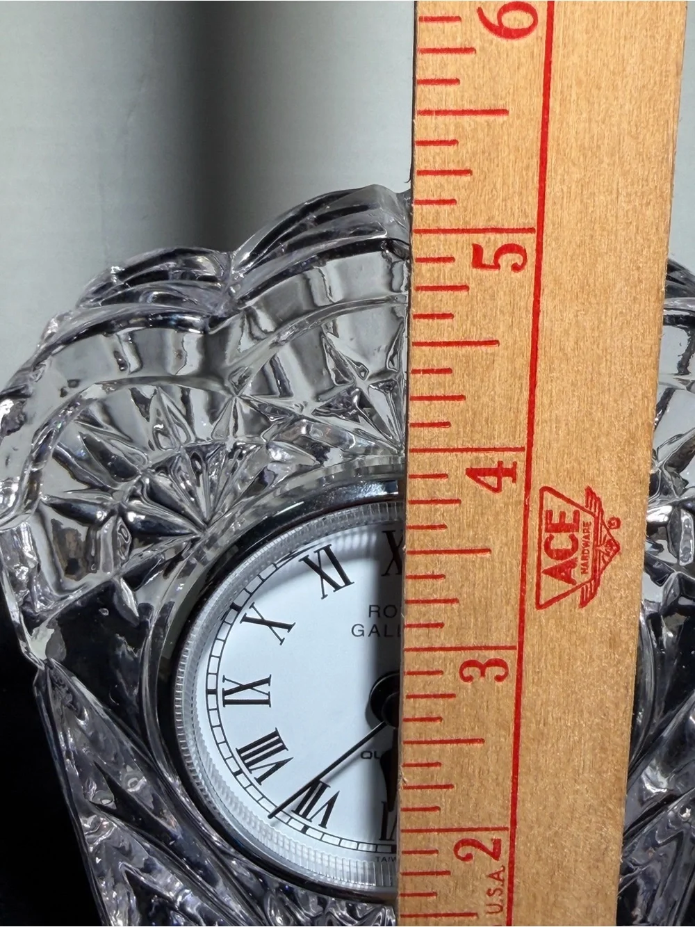 Royal Gallery 24% Lead Crystal Quartz Desk Clock Taiwan Mantel Clock